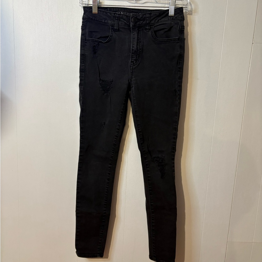 American Eagle Outfitters Black Skinny Jeggings Highrise